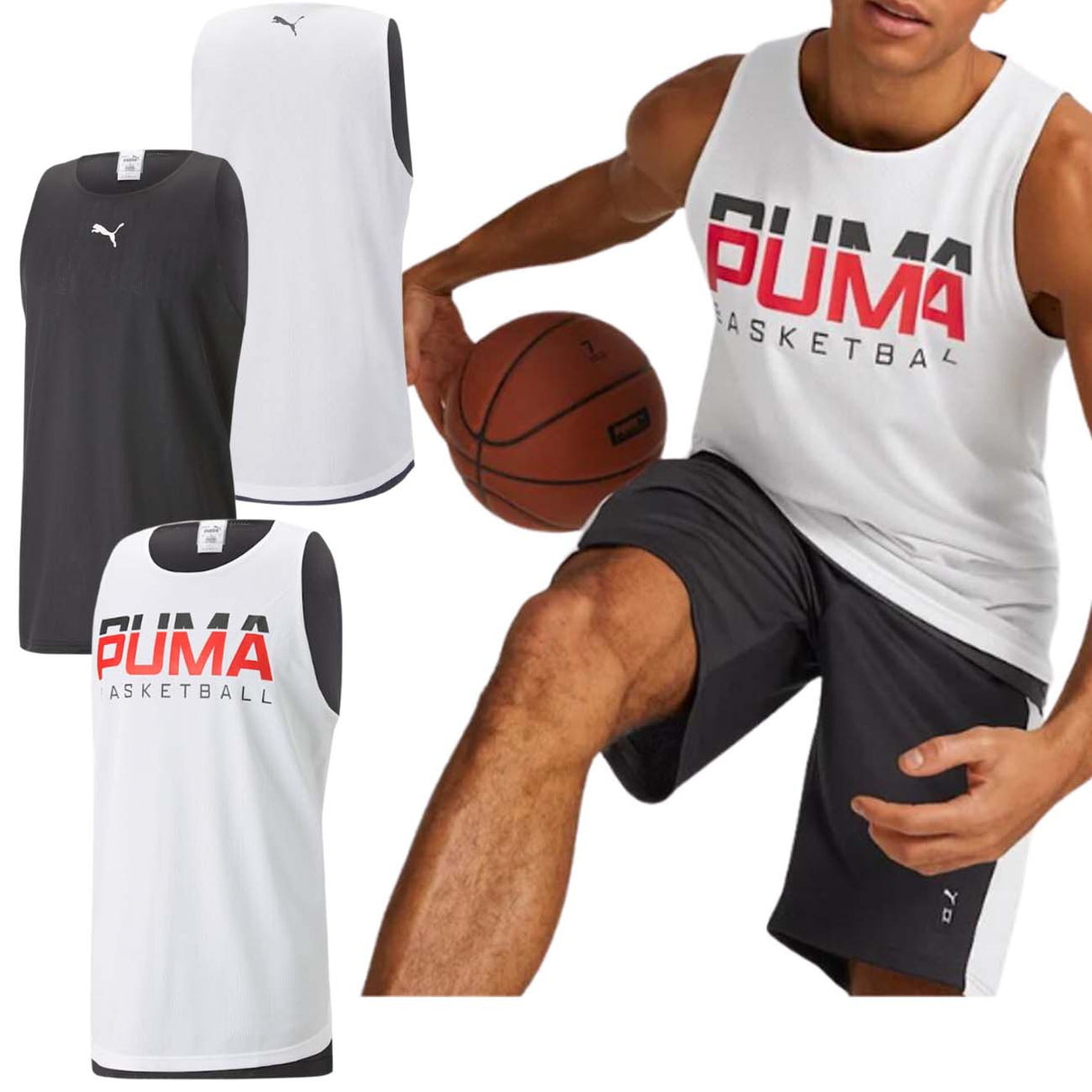 DÉBARDEUR DE BASKETBALL RÉVERSIBLE PUMA 538565 GIVE AND GO