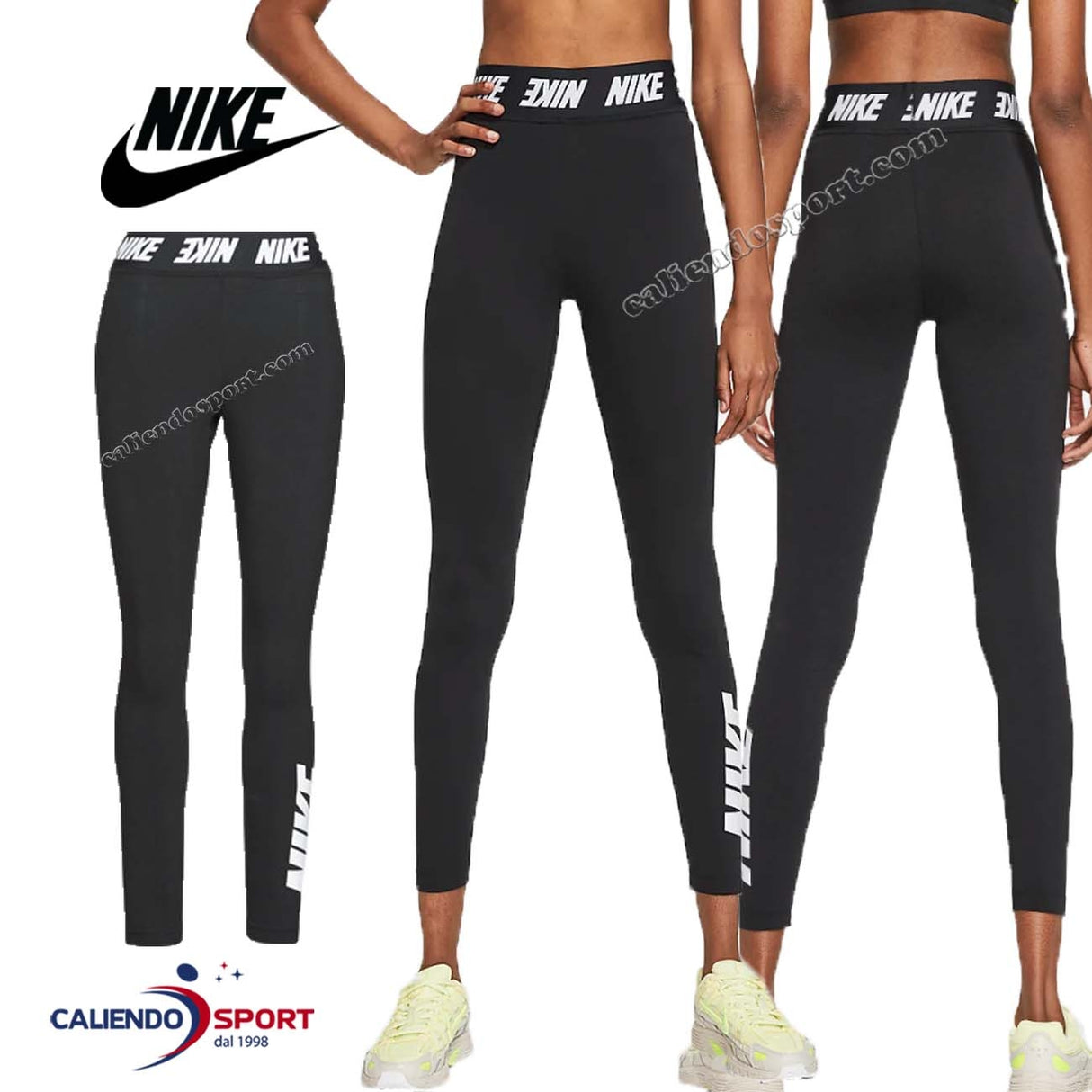 LEGGINGS NIKE CT5333 010 NERO VITA ALTA SPORT