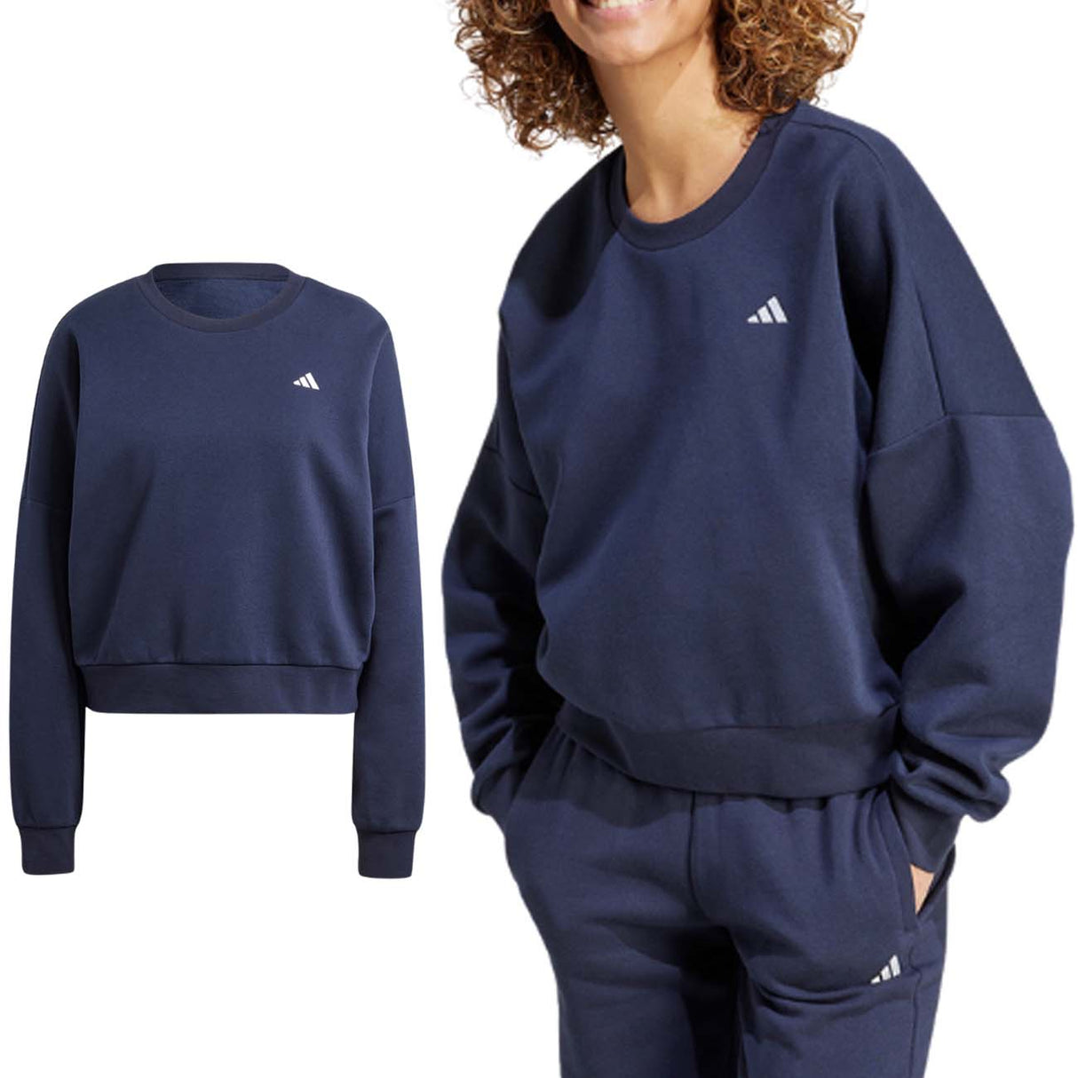 FELPA DONNA ADIDAS IX7941 ESSENTIALS LOGO FELPATA