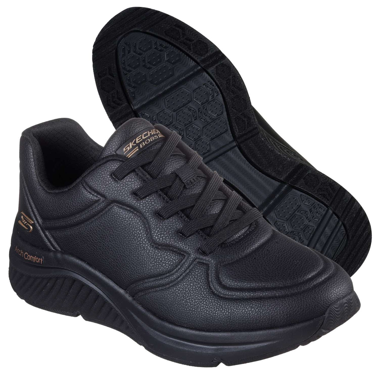 SCARPA DONNA SKECHERS 117560 BBK BOBS ARCH COMFORT NERO