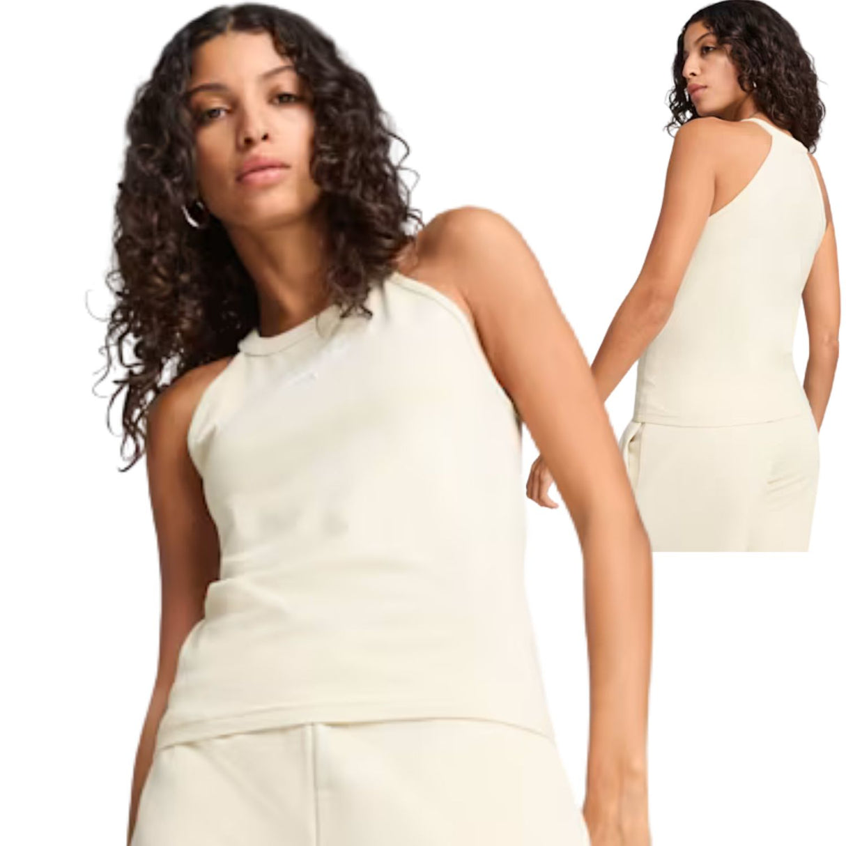 CANOTTA DONNA PUMA 685040 87 SLIM COTONE BEIGE