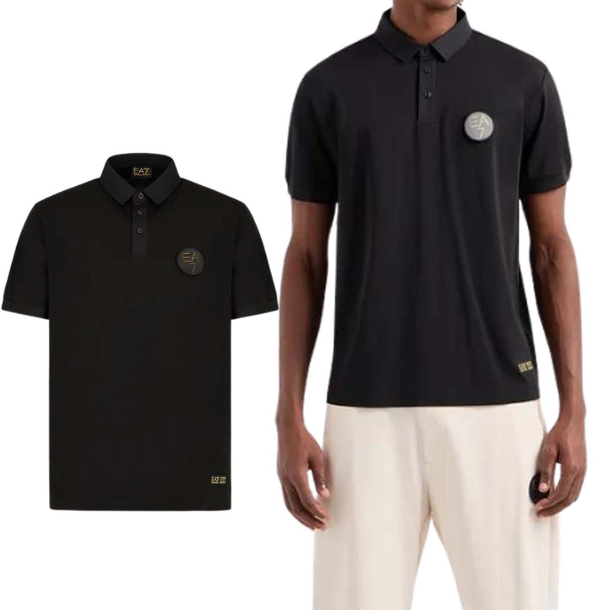 POLO ARMANI EA7 E24 3DPF21 PJRGZ 1200 NERO VISCOSA