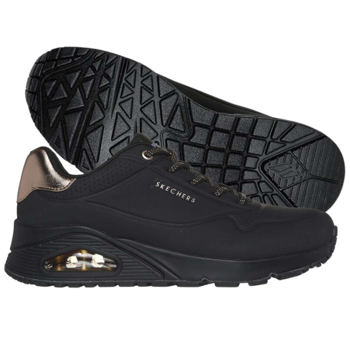 SCARPA DONNA SKECHERS 155196 BBK UNO SHIMMER AWAY