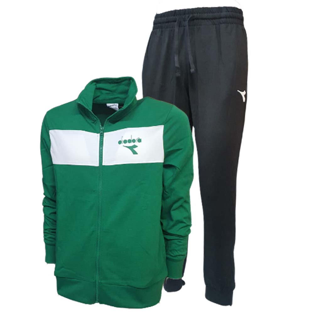 TUTA DIADORA 182075 BLIU VERDE NERO SPORTWEAR COTONE