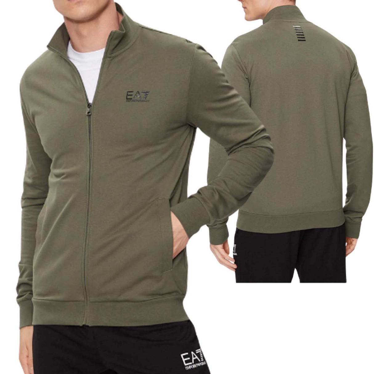 FELPA ARMANI EA7 I25 8NPM36 PJVTZ 1846 COTONE FELPATO VERDE