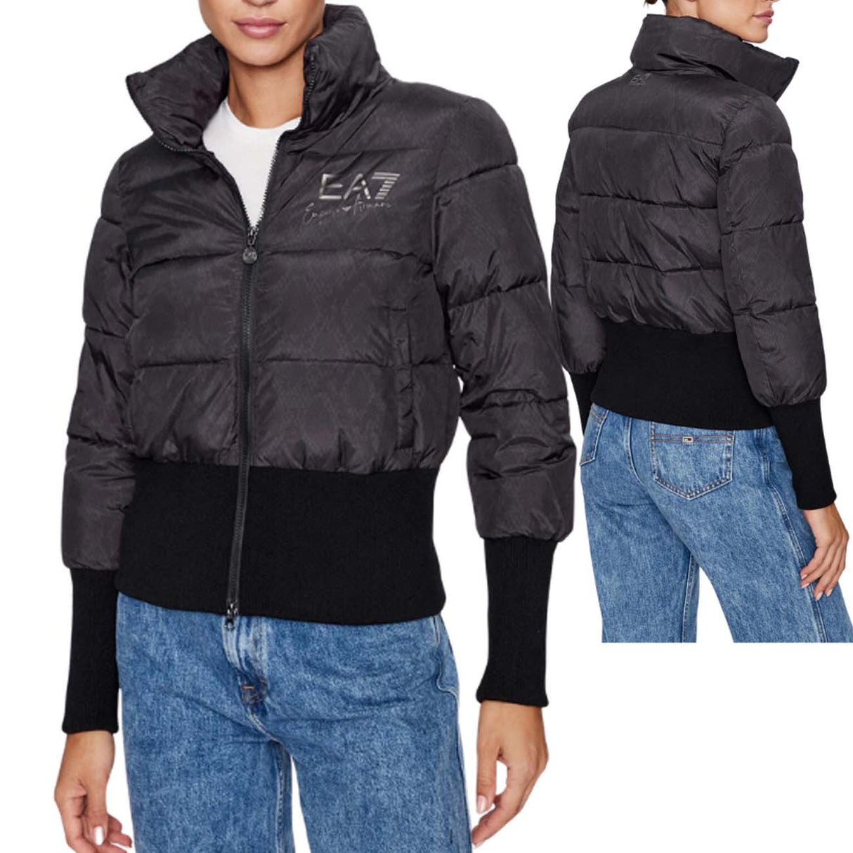 ARMANI EA7 WOMEN'S JACKET I23 6RTB03 TNF8Z BLACK