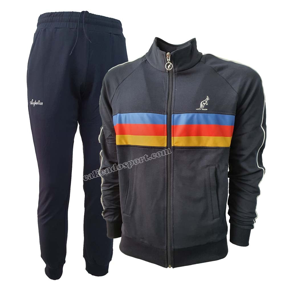 SURVÊTEMENT AUSTRALIEN EN COTON POLAIRE LSUTU0005 BLEU NOIR