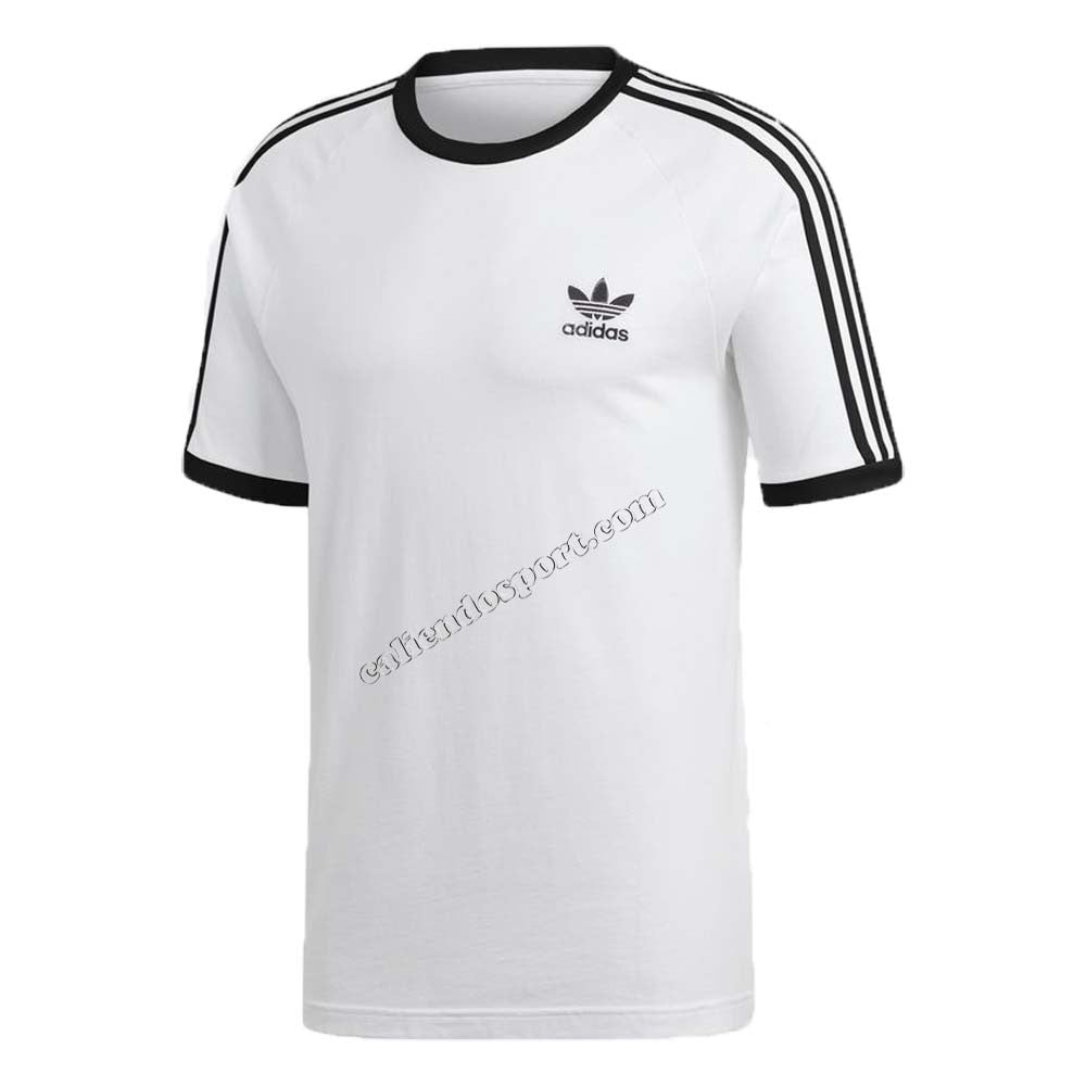 MEN'S T-SHIRT ADIDAS ORIGINALS CW1202 CW1203 BLACK WHITE 3STRIPES TEE