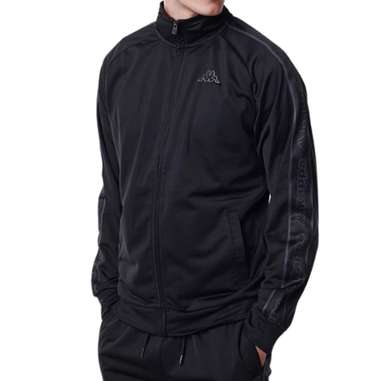 VESTE EN ACÉTATE ARTEM AVEC BANDE DE LOGO KAPPA 304LS90 A1D