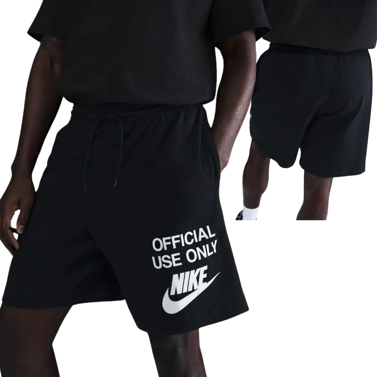PANTALONCINO NIKE IB8413-010 CLUB KNIT NERO