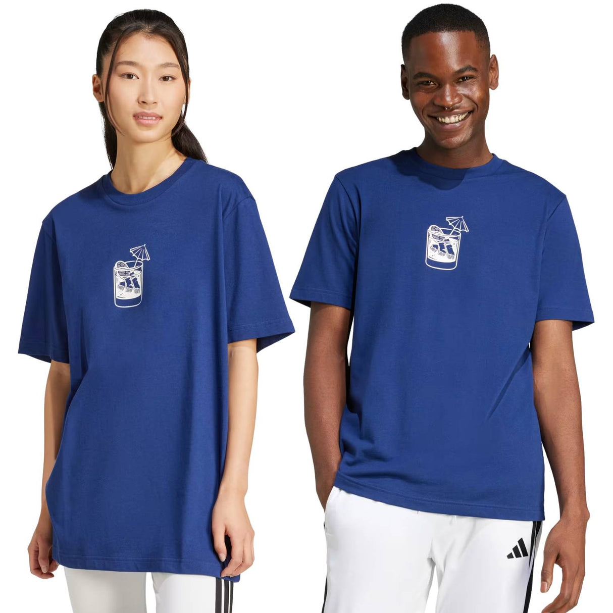 T-SHIRT ADIDAS JJ4014 LOUNGE DRINK GRAFHIC COTONE