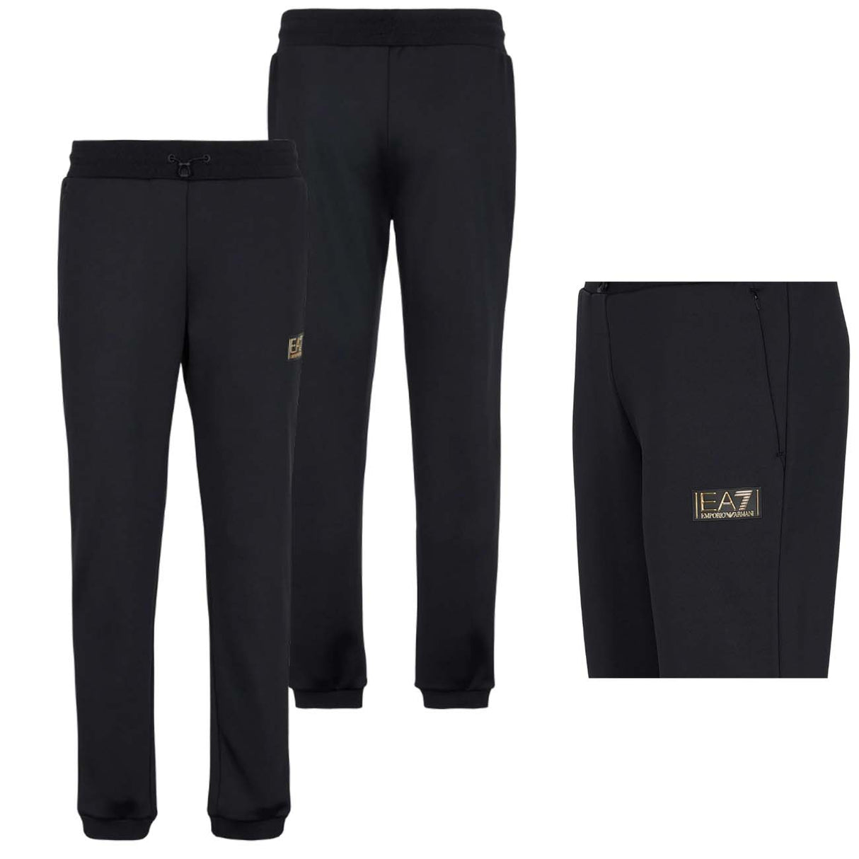 ARMANI EA7 I23 6RPP68 PJRZZ TECHNICAL BLACK PANTS