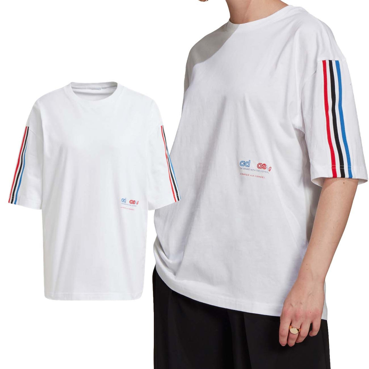 T-SHIRT ADIDAS FEMME GN2870 ADICOR OVERSIDE BLANC