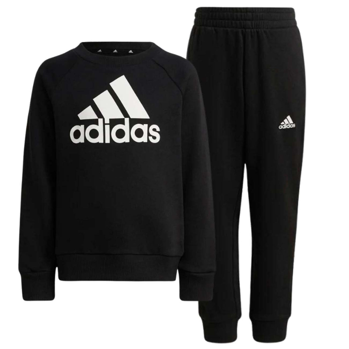ADIDAS HG4464 BLACK BRUSHED COTTON TRACKSUIT FOR BOYS