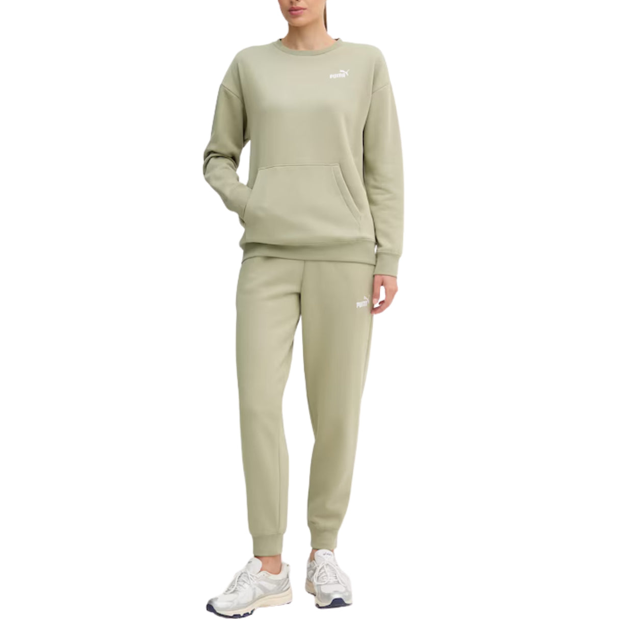 TUTA DONNA PUMA 688160 82 ESSENTIALS COTONE FELPATO