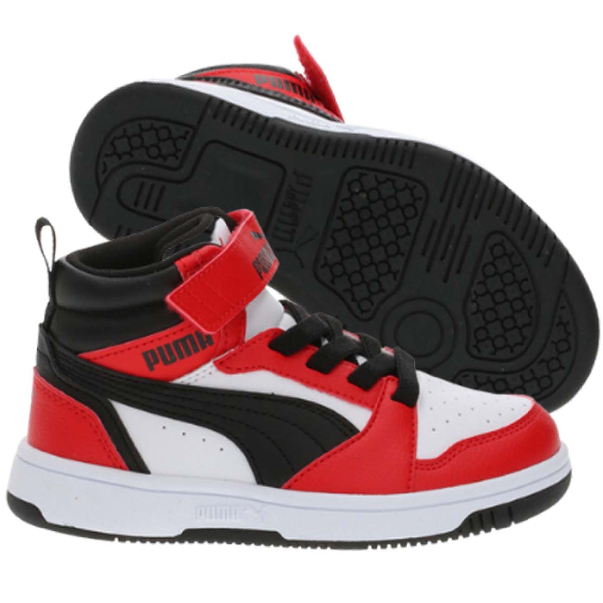 SCARPA RAGAZZI PUMA 393832 03 REBOUND V6 COLLO ALTO ROSSO