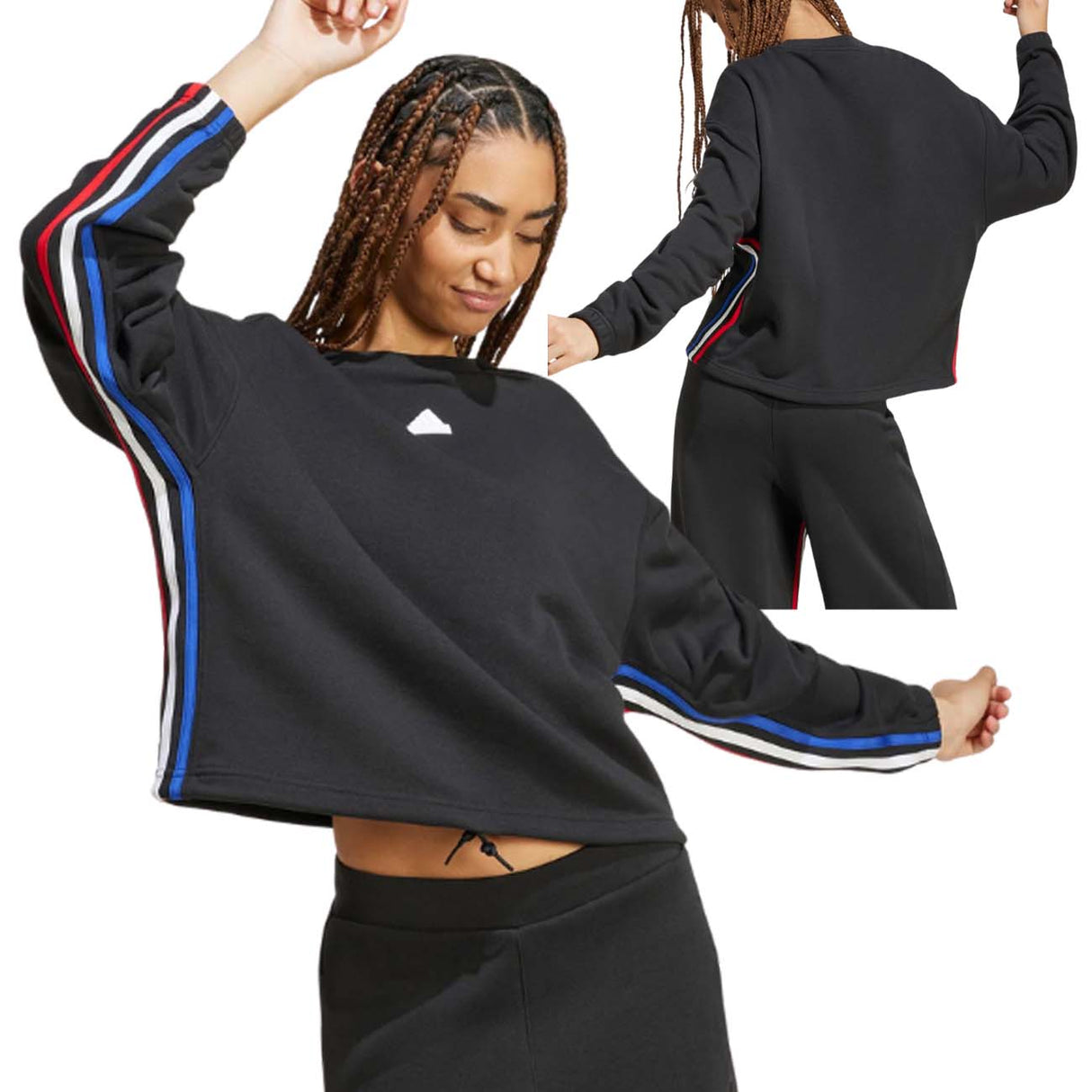 FELPA DONNA ADIDAS IX3741 EXPRESS NERO VESTIBILITA' AMPIA