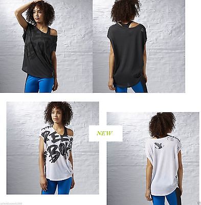 Women's Studio T-shirt Dance Reebok Sport Gym Graphic Cir