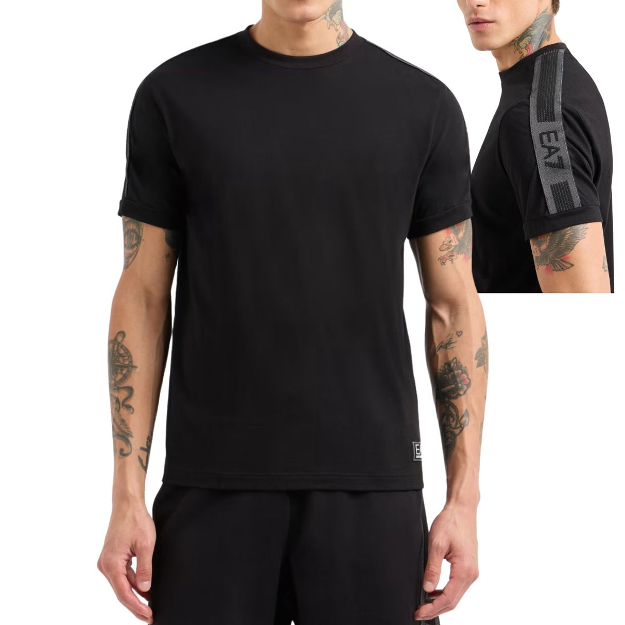 T-SHIRT ARMANI EA7 E25 7M000138 UC001 NERO COTONE