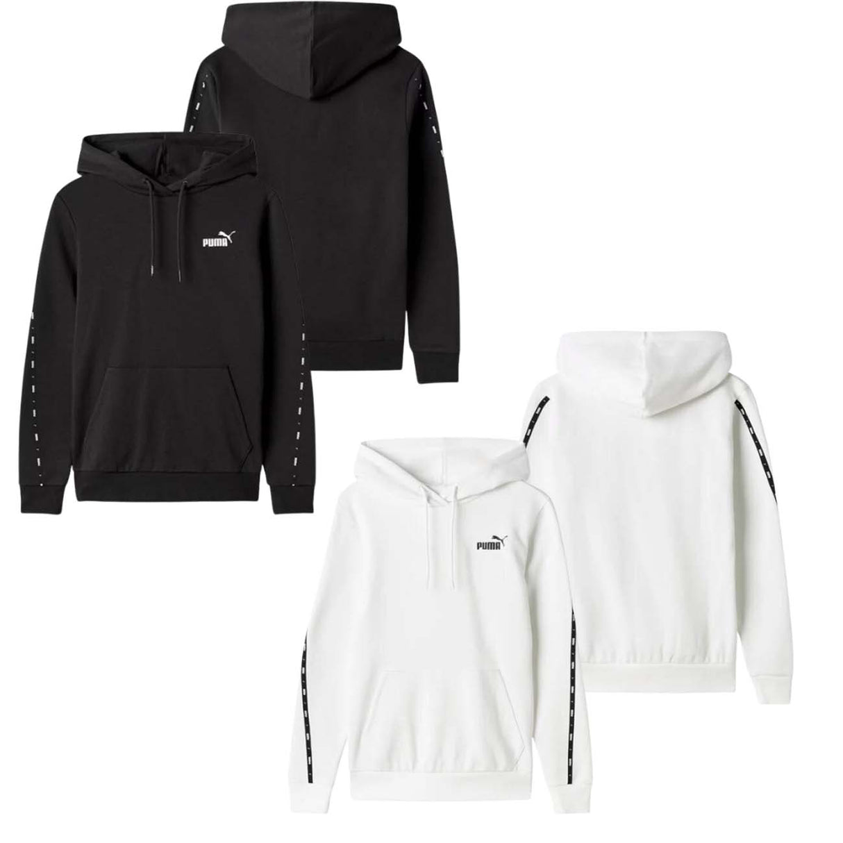 FELPA DONNA PUMA 679150 TAPE HOODIE COTONE FELPATO