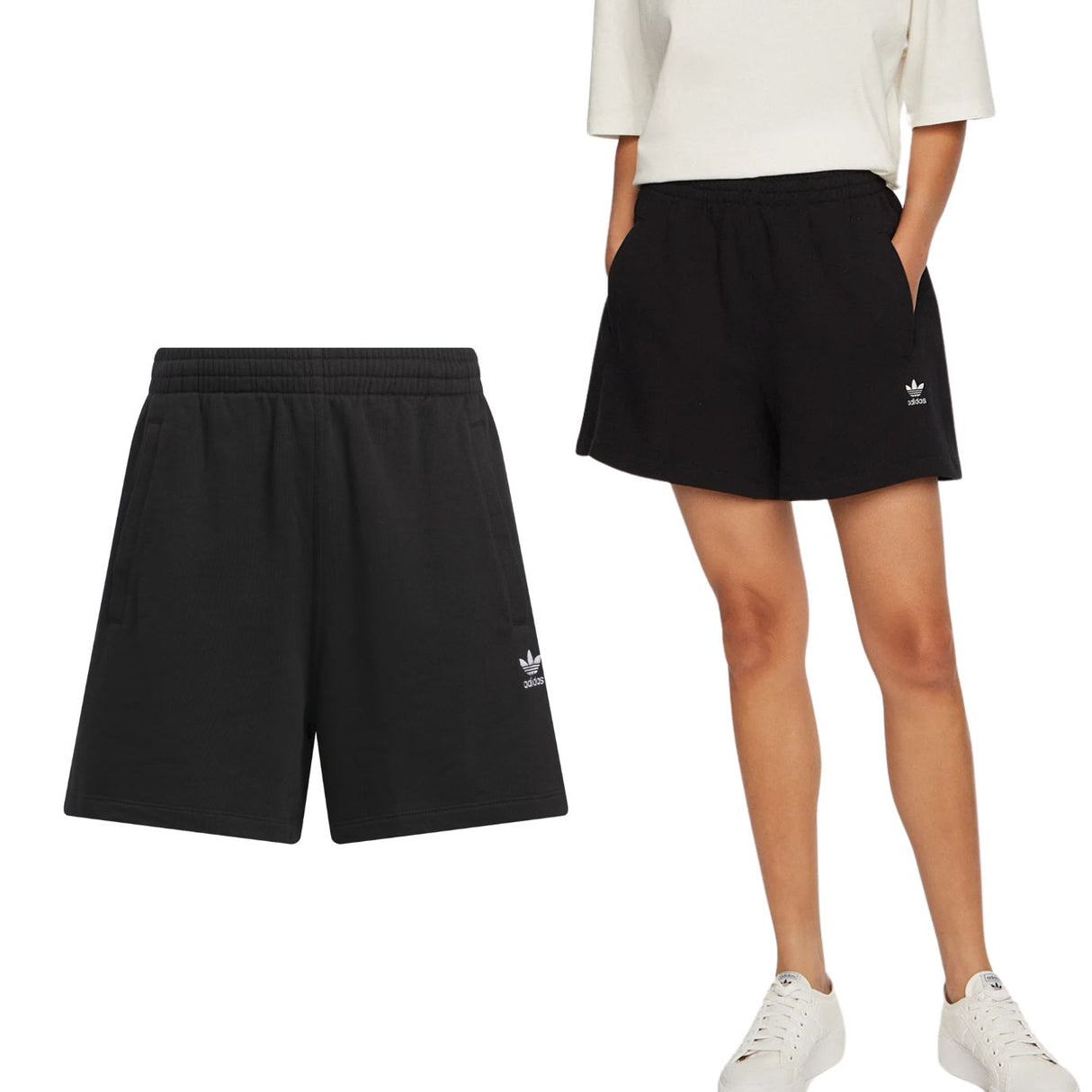 PANTALONCINO DANNA ADIDAS IY7343 ESSENTAILS COTONE NERO