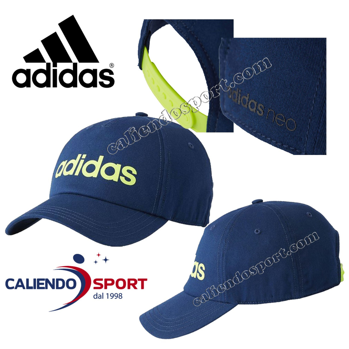 CASQUETTE ADIDAS HOMME FEMME UNISEXE VISIÈRE BQ1414 BLEU NEO QUOTIDIEN SPORT CASUAL