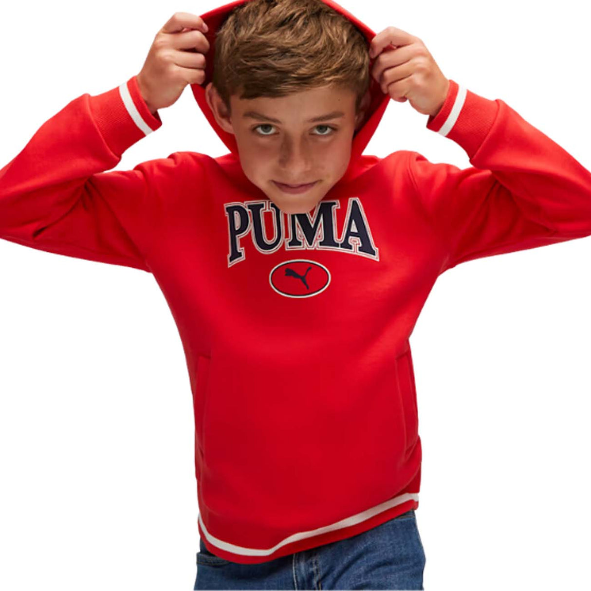 FELPA RAGAZZI PUMA 676356 11 SQUAD COTONE FELPATO