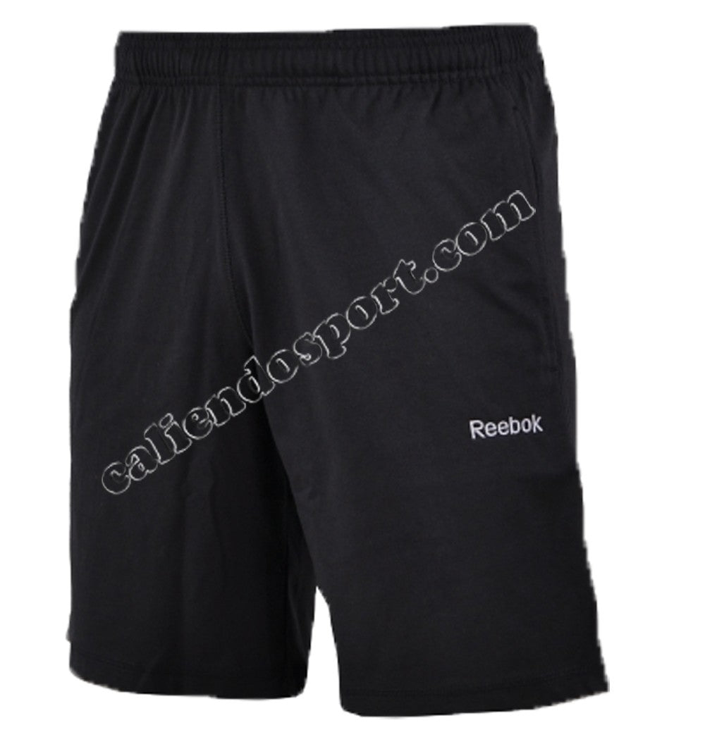 SHORTS MEN BLACK BLUE GREY REEBOK Z60139 EL JERSEY SHORT CASUAL COTTON