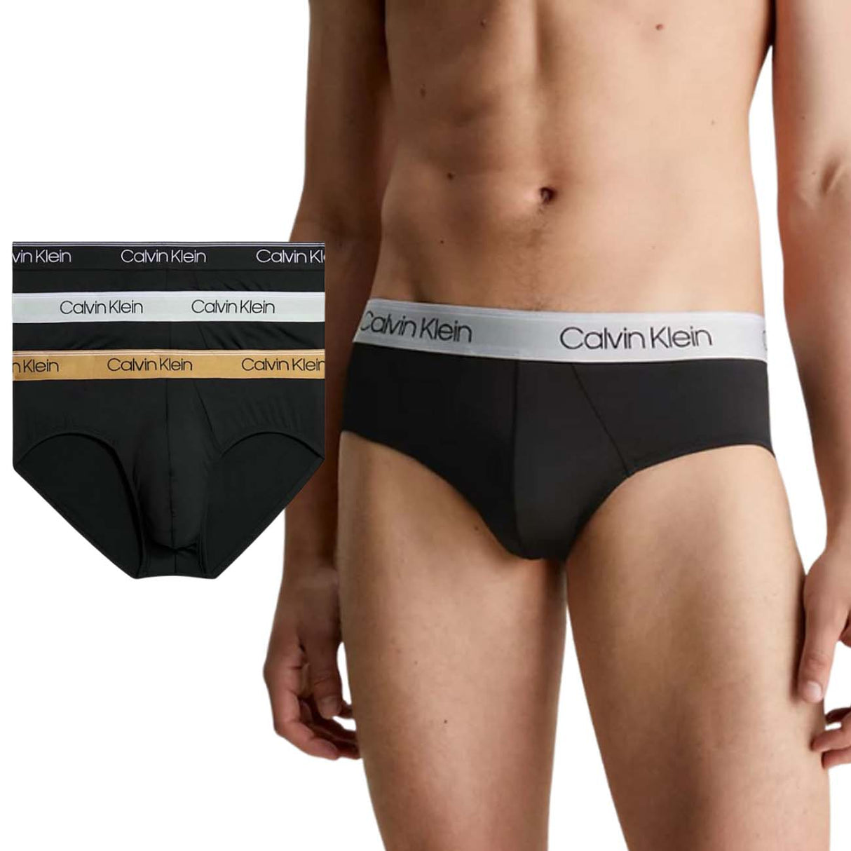 SLIP CALVIN KLEIN 000NB2568A GF0 MICRO STRETCH 3 PEZZI