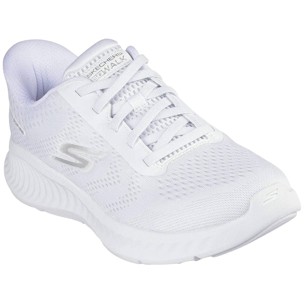 SCARPA SKECHERS DONNA 125643 WHT SLIP INS GO WALK BIANCO