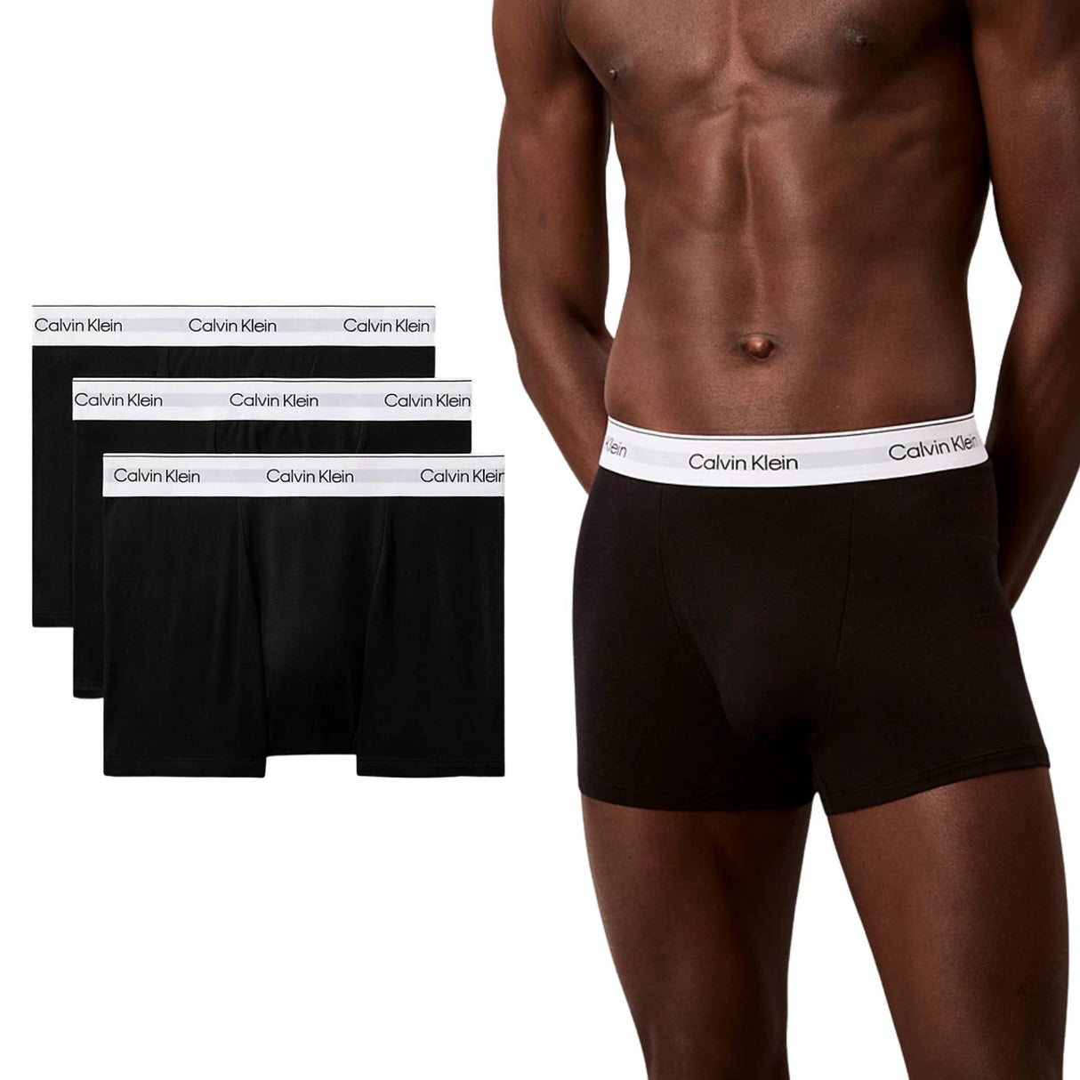 BOXER CALVIN KLEIN LV00NB4286 UB1 TAGLIO RELAX 3 PEZZI NERO