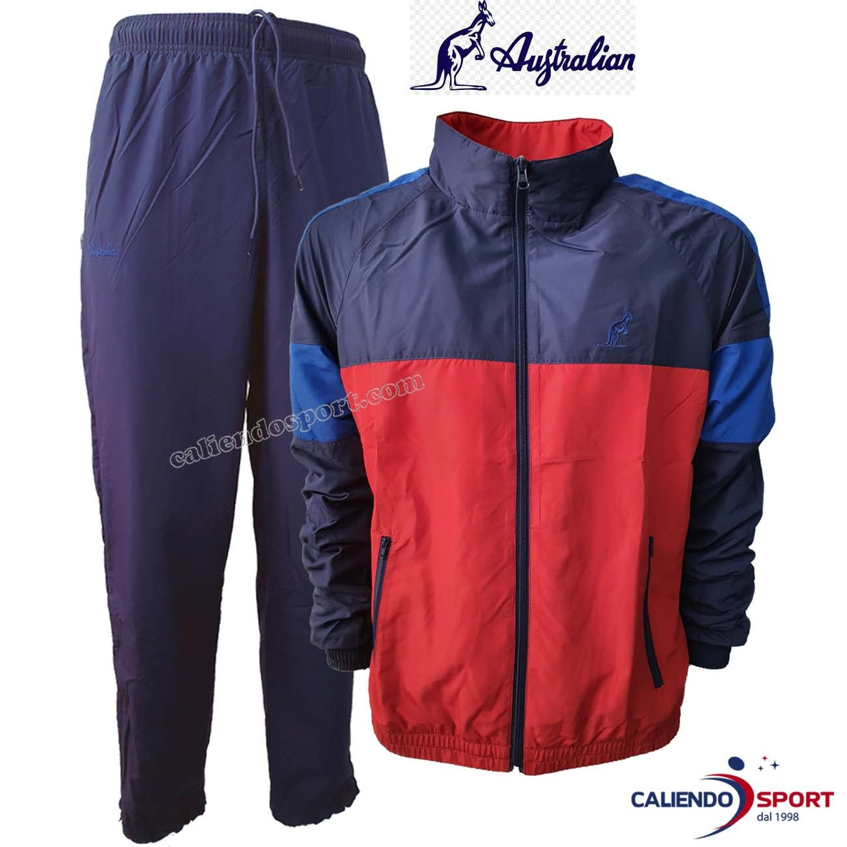 SURVÊTEMENT AUSTRALIEN LSUTU0007 930 BLEU AVEC FERMETURE ÉCLAIR EN MICROFRIBRA