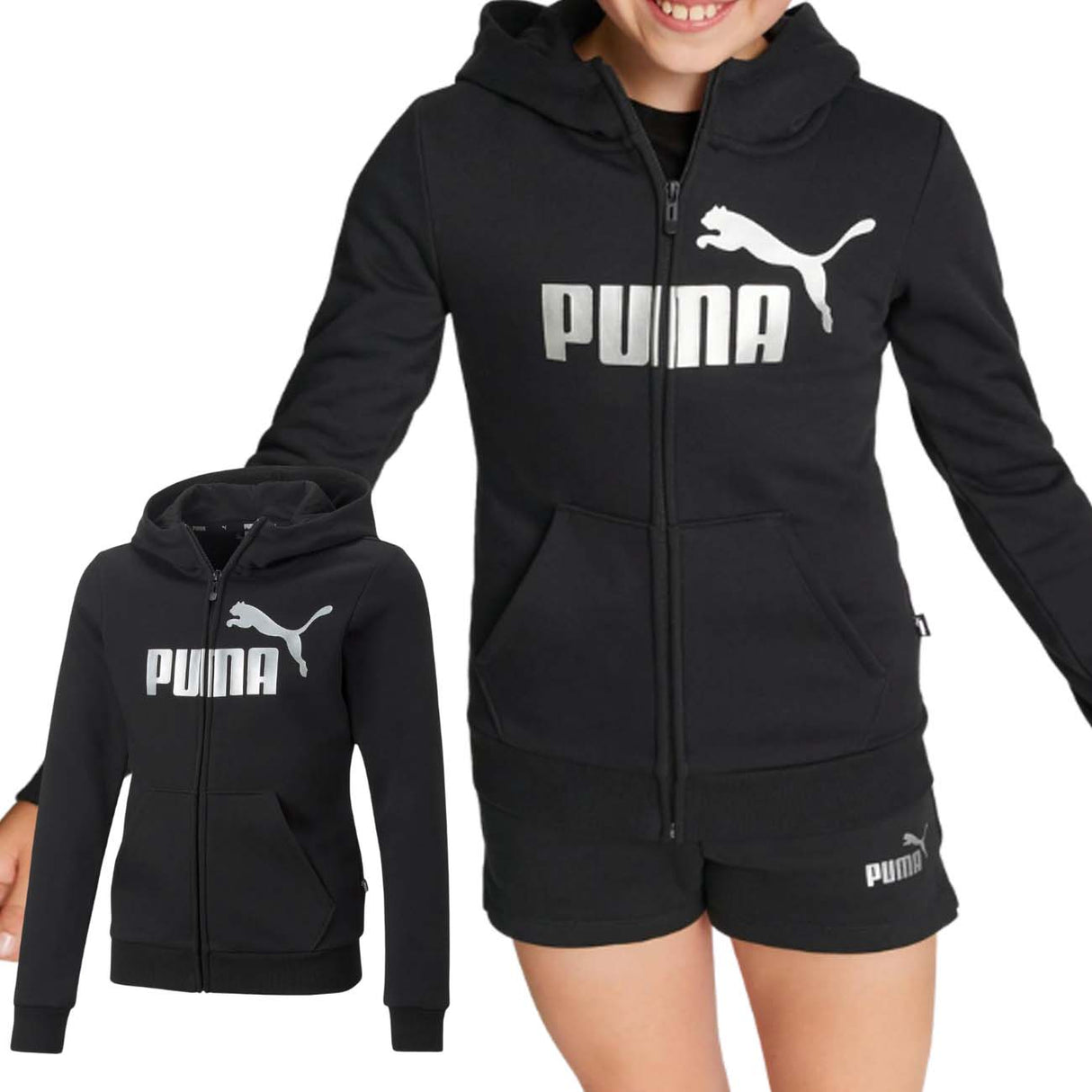 FELPA RAGAZZEW PUMA 672113 01 ESSENTIAL COTONE FELPATO