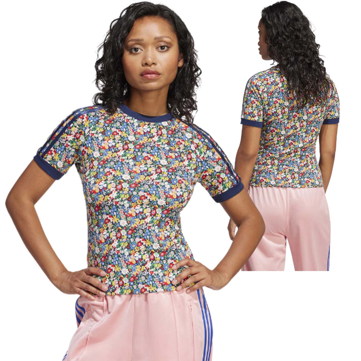 T-SHIRT DONNA ADIDAS JC7776 X LIBERTY LONDON COTONE