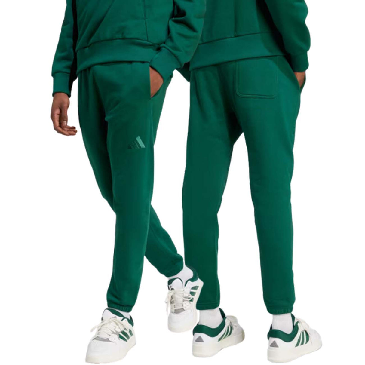 PANTALONE ADIDAS IY6567 AFFUSOLATI COTONE FELPATO VERDE