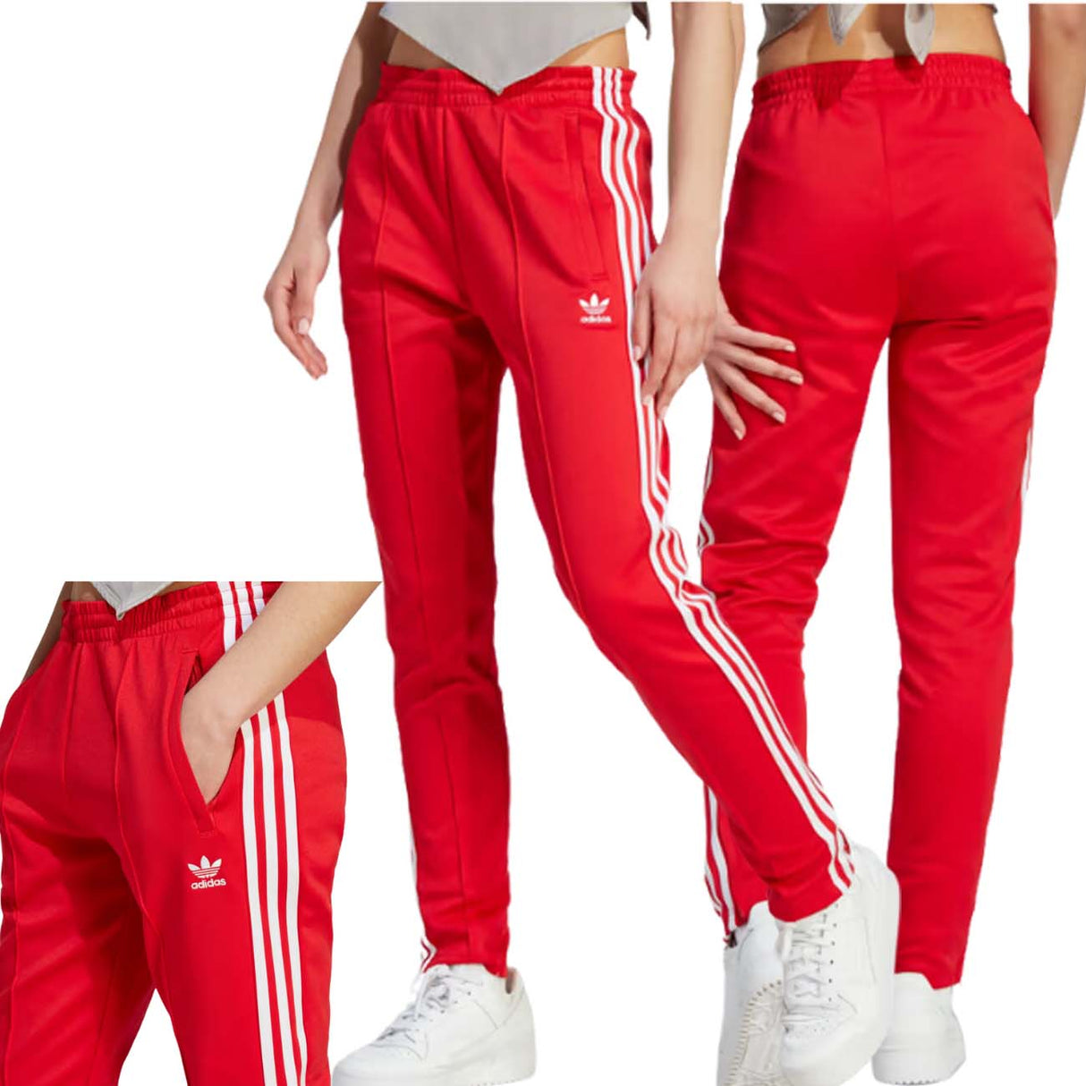 PANTALON ADIDAS IK6603 ADICOLOR SST ROUGE