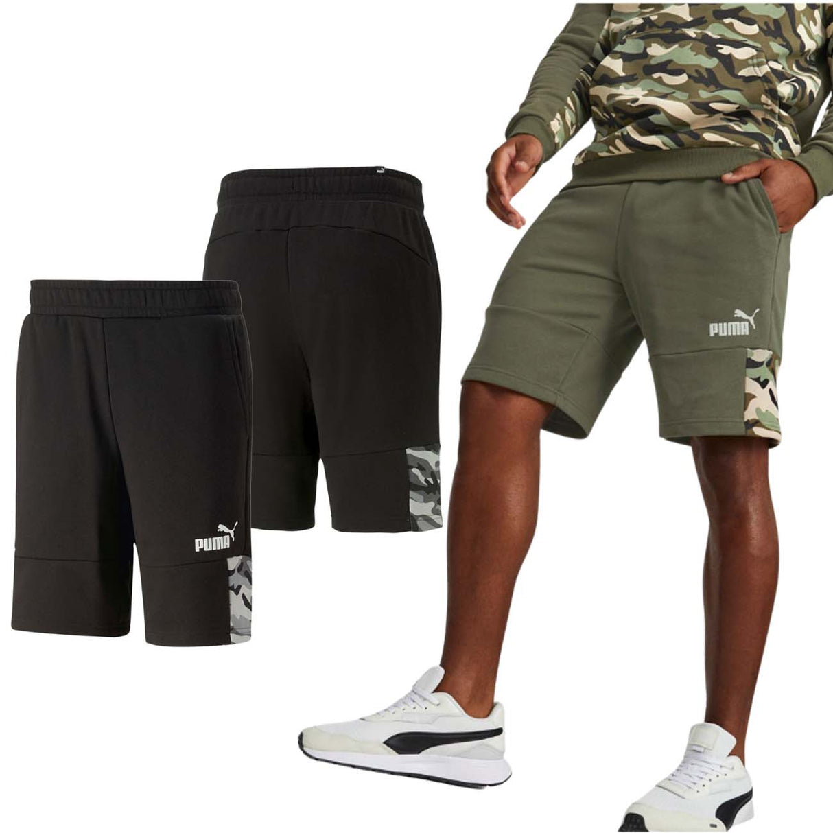 PUMA 673340 CAMO COTTON SHORTS