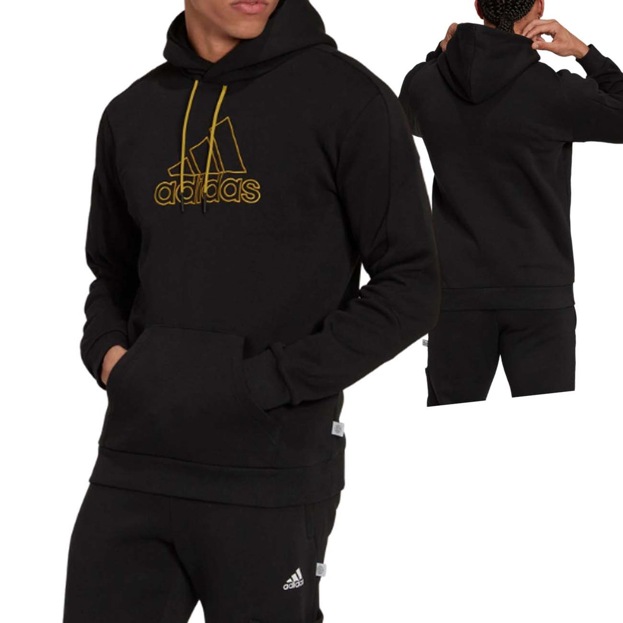 Sweat à capuche en polaire de coton ADIDAS HK2159