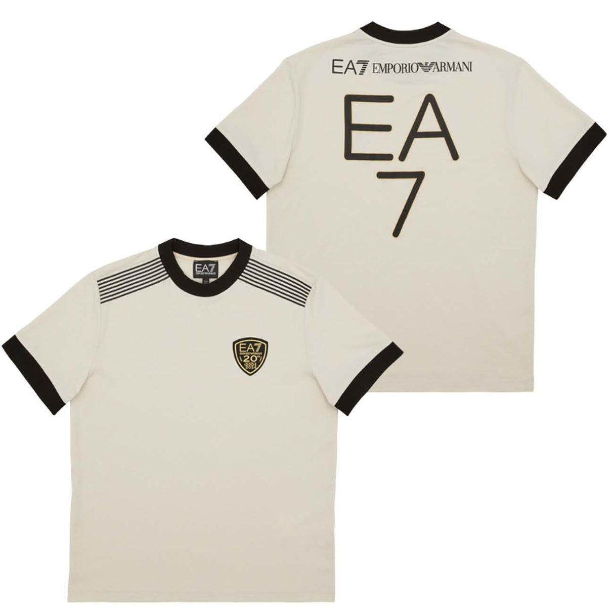 T-SHIRT RAGAZZI EA7 E24 3DBT67 BJ03Z 1946 COTONE BEIGE