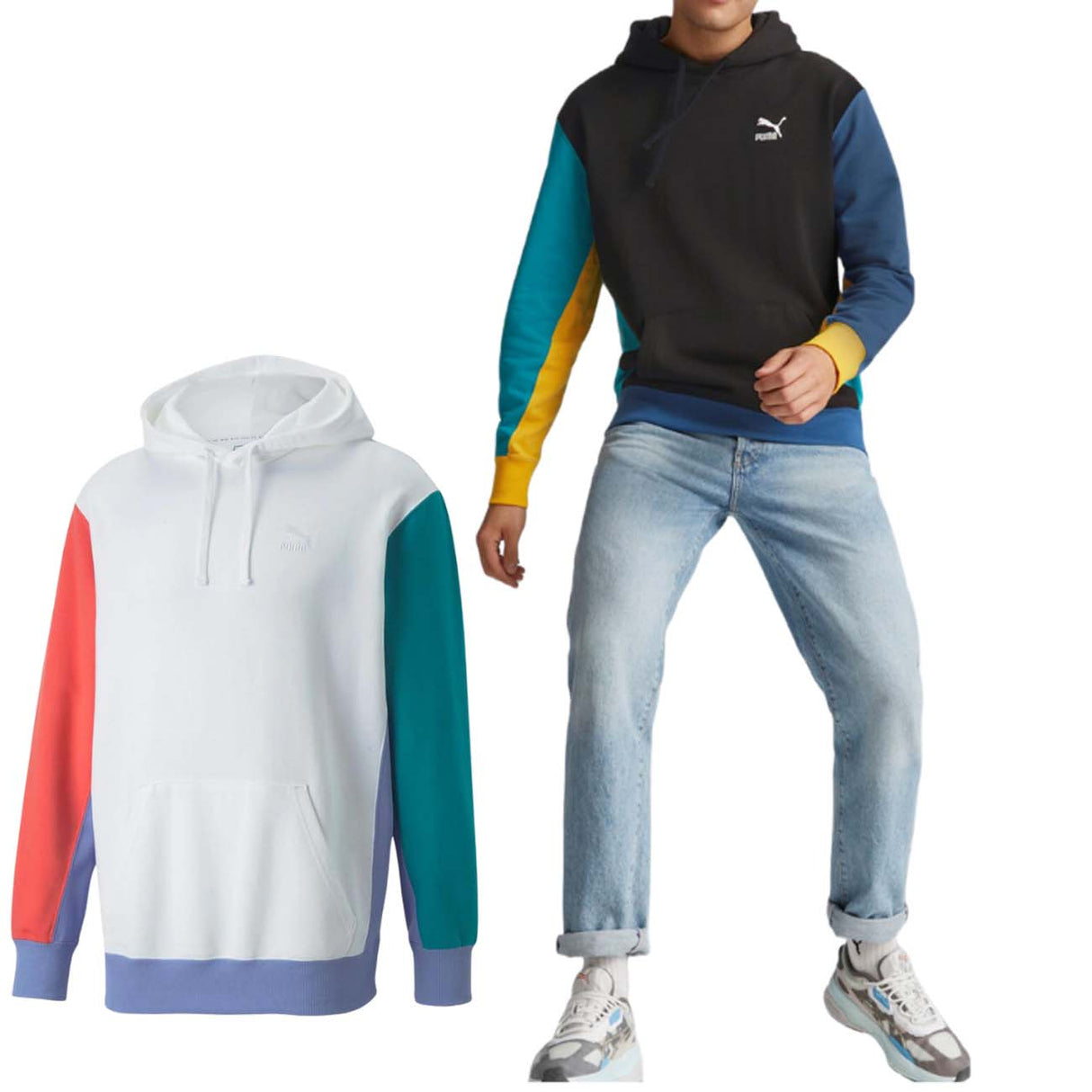 PUMA 535619 CLASSIC BLOCKS BRUSHED COTTON SWEATSHIRT