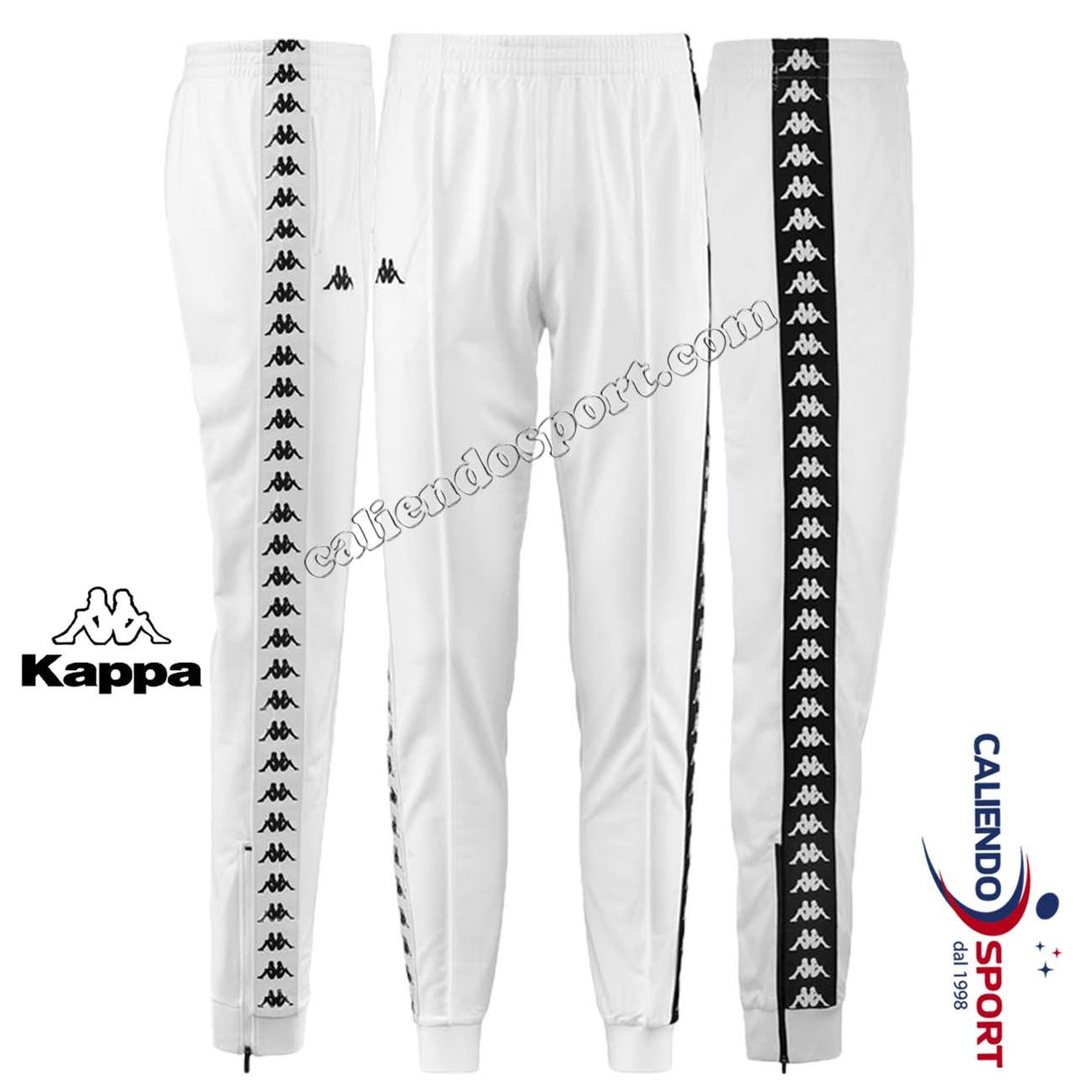 PANTALON KAPPA BANDA RISTORIA 303KUC0 998 BLANC GARÇON JR