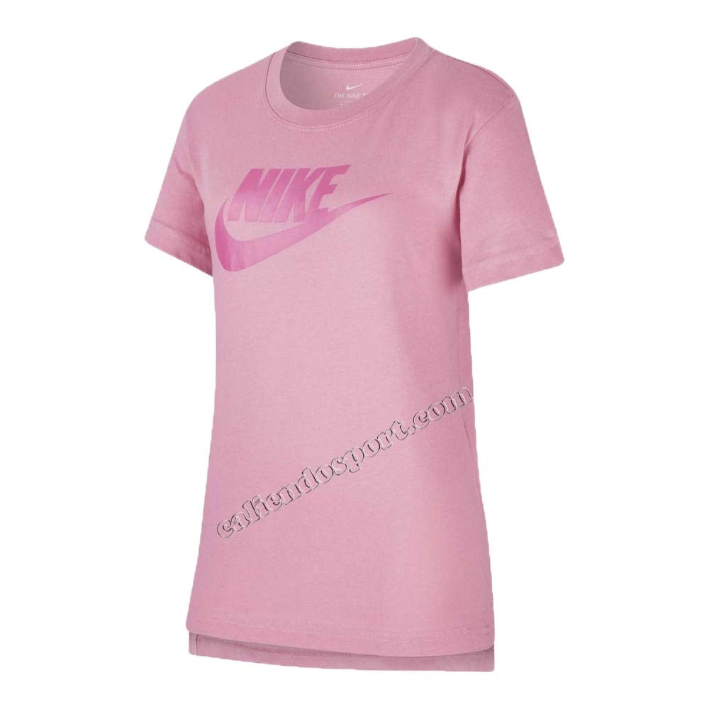 T-SHIRT NIKE RAGAZZE AR5088 COTONE NERO BIANCO ROSA