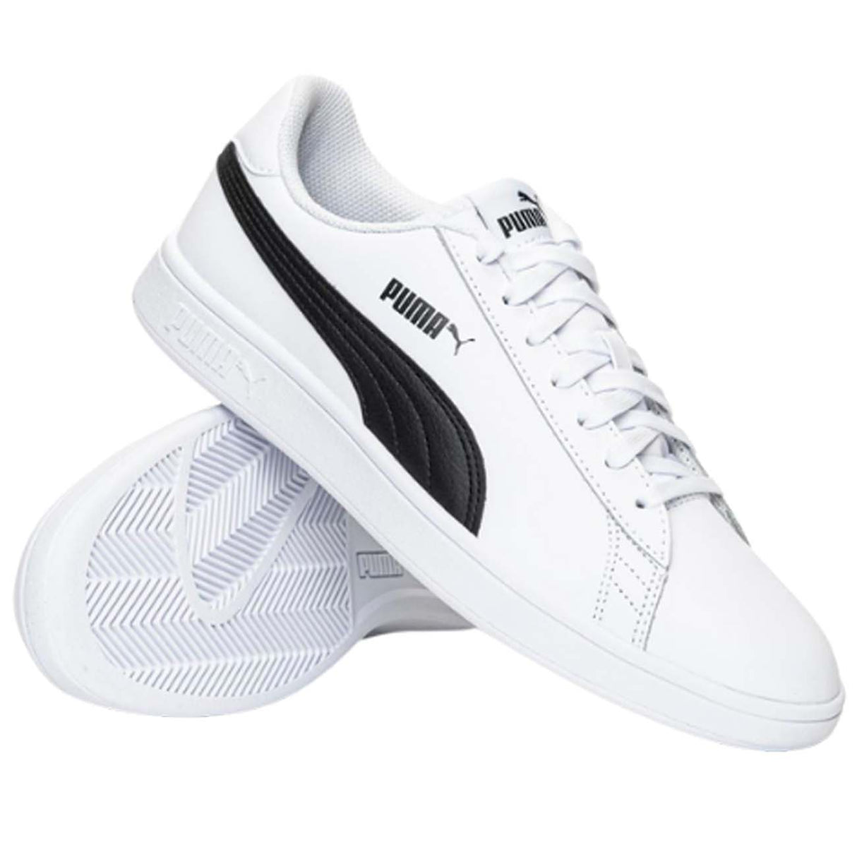 PUMA 365215 01 SMASH V2 L WHITE BLACK SHOE