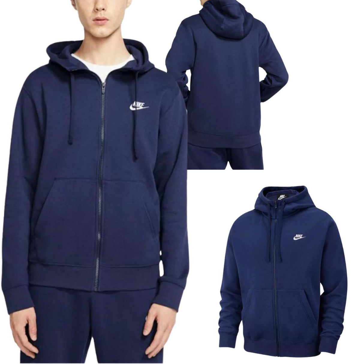 FELPA NIKE BV2648 410 SPORTWEAR CLUB COTONE GARZATO