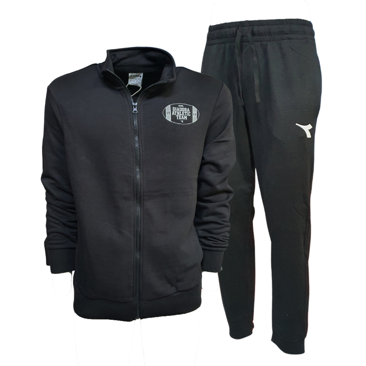 TUTA DIADORA 182906 COTONE GARZATO NERO BEIGE