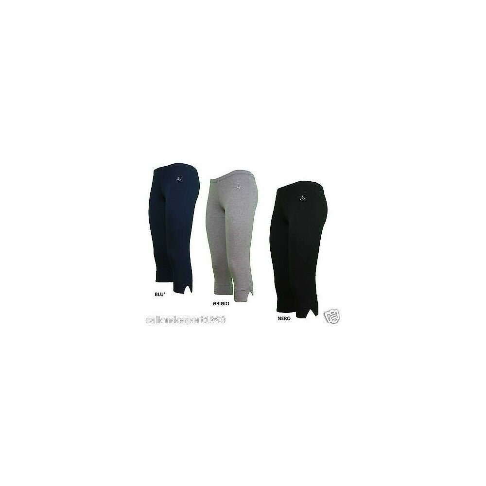 Pantaloni Capri Donna ON128 Tuta Sport Fitness Dance Cotone Elastici Palestra Italy