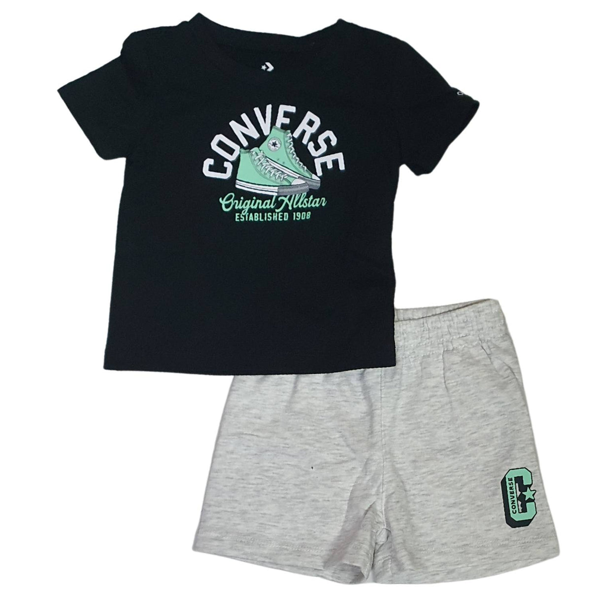 COMPLETO BAMBINI CONVERSE 6CG740-X58 PANTALONCINO + T-SHIRT