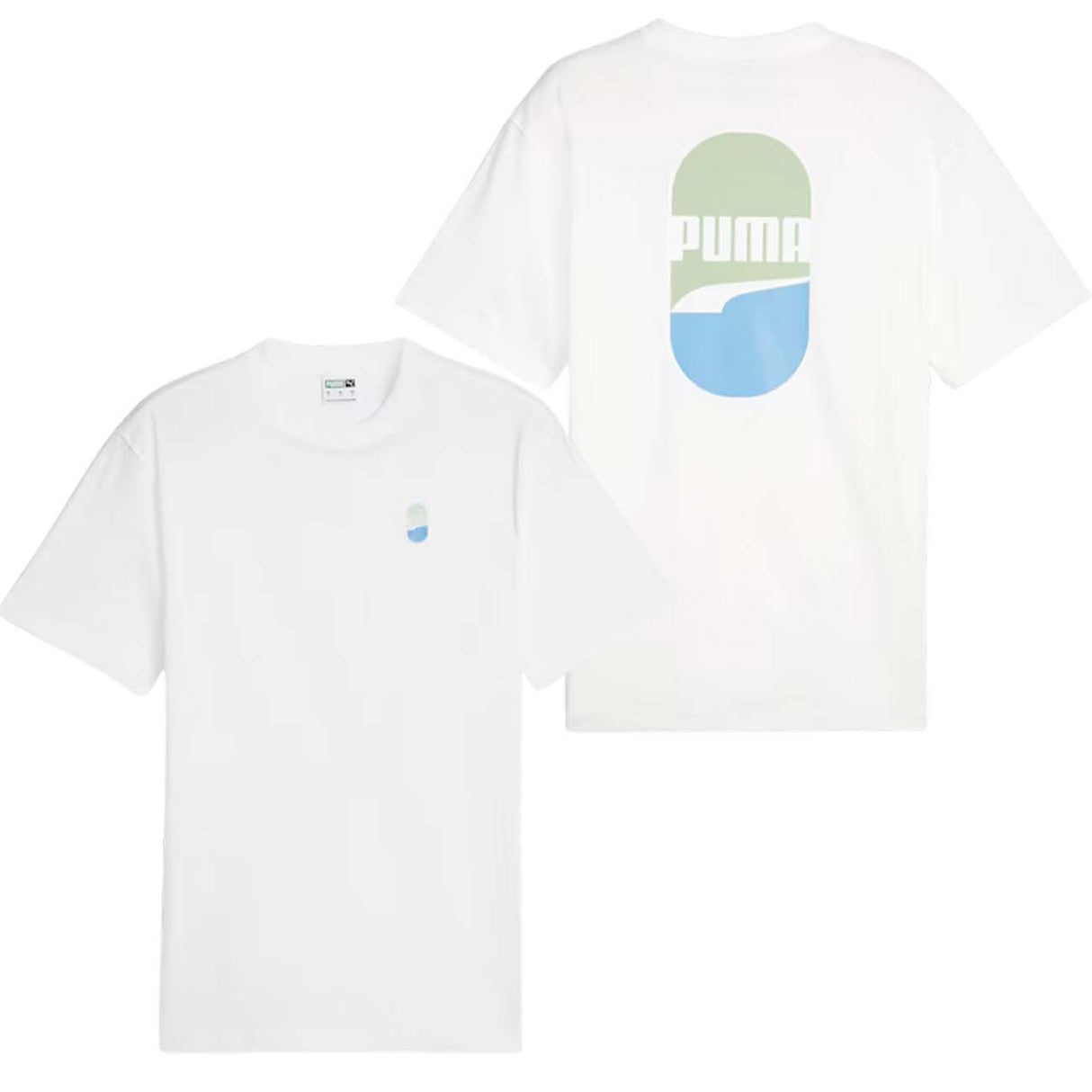 T-SHIRT PUMA 624375 02 GRAFICA DOWNTOWN 180 COTONE BIANCO