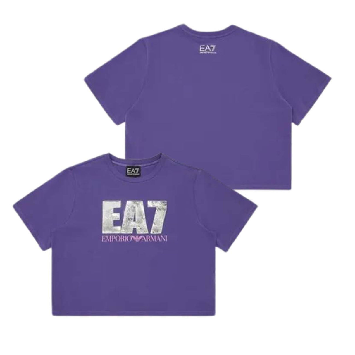 T-SHIRT BAMBINE ARMANI EA7 E24 3DFT20 FJLIZ 1304 COTONE VIOLA