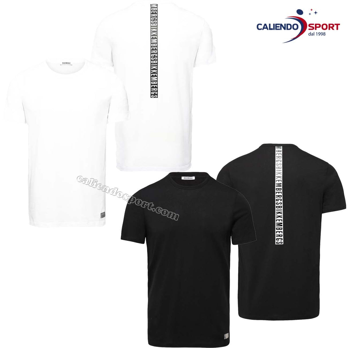 T-SHIRT BIKKEMBERGS VBKB04877 BANDE DE LOGO EN COTON